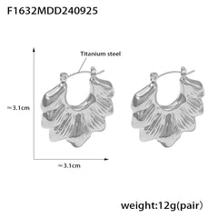 18K Gold-Plated Sculptural Flower Hoop Earrings