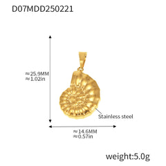 Gold-Tone Ocean & Symbol Stainless Steel Pendants