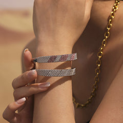 Cubic Zirconia Sparkling Bangle Bracelet