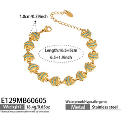 Ocean Charm Cubic Zirconia Bracelets