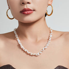 Natural Shell Bead Necklace and Bracelet