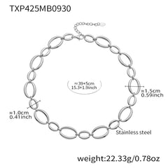 18K Gold-Plated Open Oval Link Jewelry