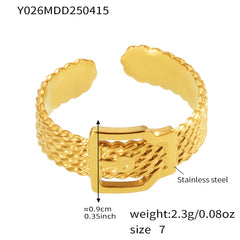 Gold-Tone Sculptural Open Ring