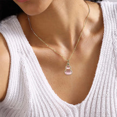 Nadine Vintage-Inspired Pavé Gourd Necklace