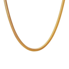 Minimal Flat Snake Chain Necklace