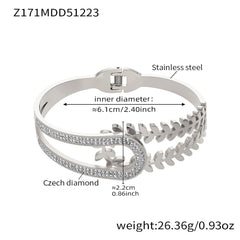 18K Gold-Plated Geometric Bangle Bracelet