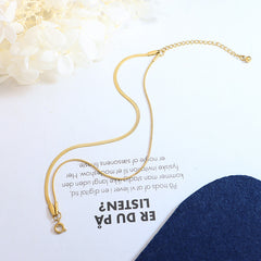 Double-Layer Flat Chain Bracelet