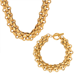 Chunky Link Toggle Necklace & Bracelet