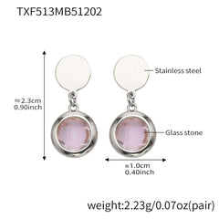 Faceted Round Glass Stone Necklace, Bracelet & Earrings
