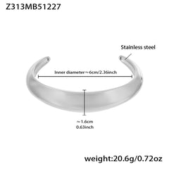 18K Gold-Plated Polished Cuff Bracelets