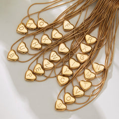 18K Gold-Plated Heart Initial Pendant Necklace