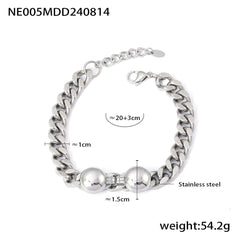 Silver-Tone Chain Necklace or Bracelet