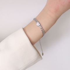 18K Gold-Plated Heart Shell Detail Bracelet