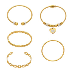 Gold-Tone Slim Cuff and Bangle Designs