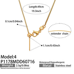 18K Gold-Plated Initial Charms and Chain Designs