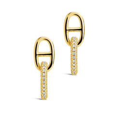 Daphne Pavé Interlocking Stud Earrings