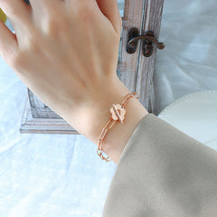 Flower Toggle Chain Necklace or Bracelet