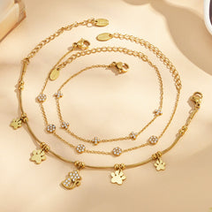 18K Gold-Plated Paw Charm or Cubic Zirconia Bracelet