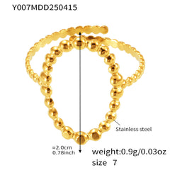18K Gold-Plated Sculptural Open Ring Designs