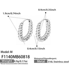 Twisted Rope Hoop Earrings