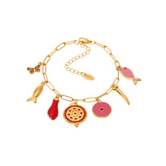 Enamel Charm Bracelet, Anklet or Pendant Pack