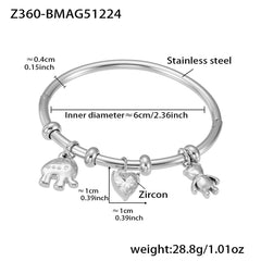 18K Gold-Plated Cubic Zirconia Bangle Designs