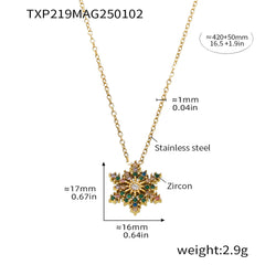 Cubic Zirconia Snowflake Necklace, Bracelet & Earrings