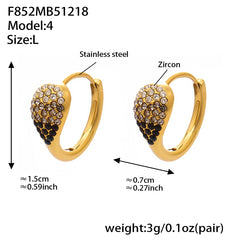 18K Gold-Plated Cubic Zirconia Teardrop Earrings