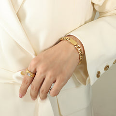 Bold Curb Chain Necklace & Bracelet