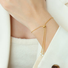 Pearl-Look Vertical Drop Necklace or Bracelet