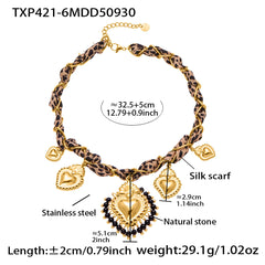 Scarf-Tie Multi-Charm Jewelry Designs