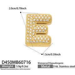 18K Gold-Plated Initial Charms and Chain Designs