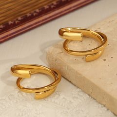 Gold-Tone and Silver-Tone Sculptural Open Ring