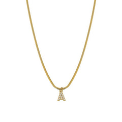 Nadine Pavé Snake Pendant Necklace