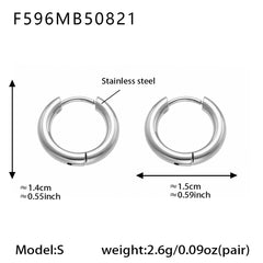 Polished Minimal Huggie Hoop Earrings