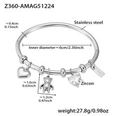 18K Gold-Plated Cubic Zirconia Bangle Designs