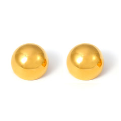 18K Gold-Plated Rounded Dome Stud Earrings