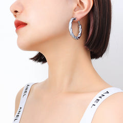 18K Gold-Plated Twisted Hoop Earrings