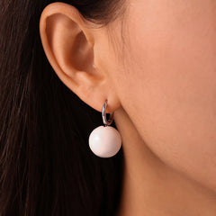 Polished or Enamel Ball Drop Earrings