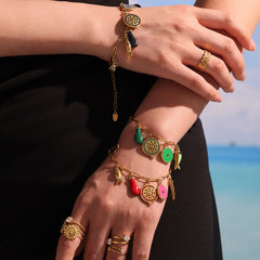 Enamel Charm Bracelet, Anklet or Pendant Pack