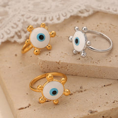 Enamel Eye Ring and Earring Designs