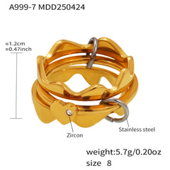 Cubic Zirconia Multi-Line Ring Designs