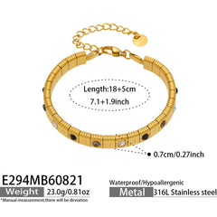 Colored Cubic Zirconia Link Bracelet