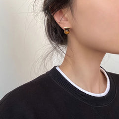 Marielle Vintage-Inspired Tiger-Eye Stud Earrings
