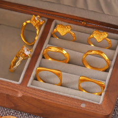 Textured Cubic Zirconia Statement Rings
