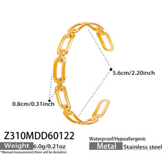 Gold-Tone Geometric Open Cuff Designs