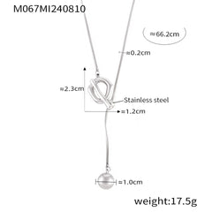 Adjustable Toggle and Ball Drop Long Necklace