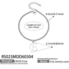 Initial Pendant Anklet