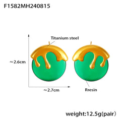 Color Resin Stud and Hoop Earring Designs