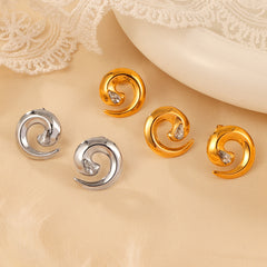Spiral Accent Ring and Earrings